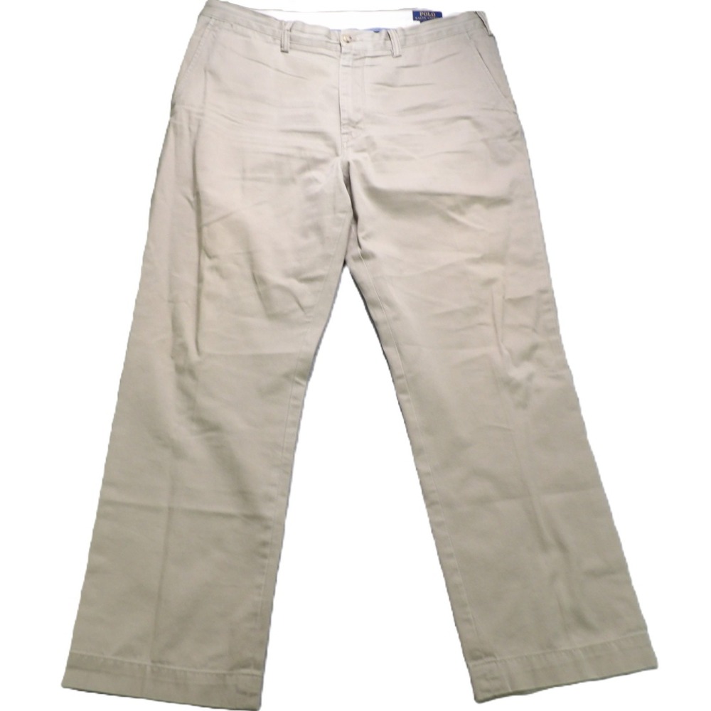 Polo Ralph Lauren Classic Fit Men Chino‎ Pants W36 L30 Cotton Twill Beige Khaki